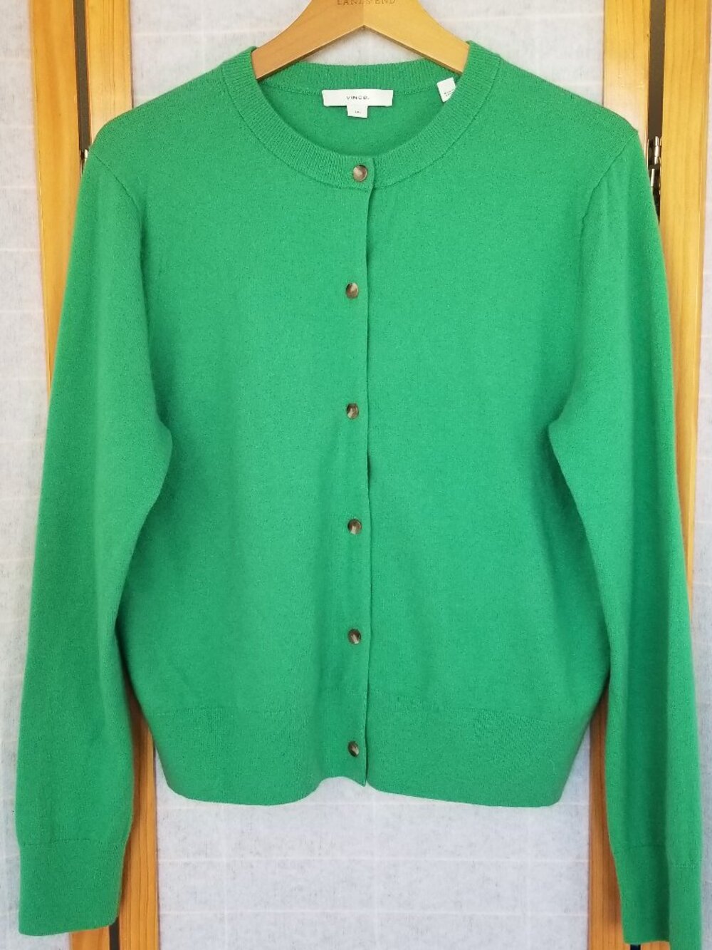 Vince Green Cardigan Sweater Wool Cashmere Blend Women's Size Large